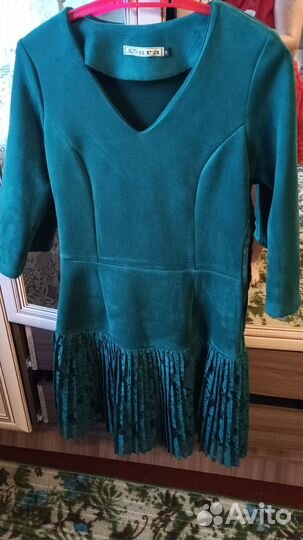 Платье замша