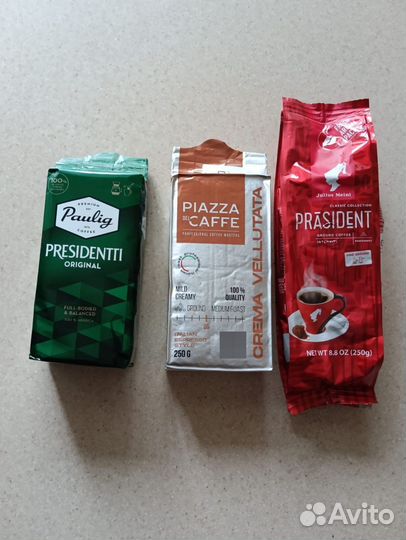 Кофе молотый и в зернах 250 г, растворимый