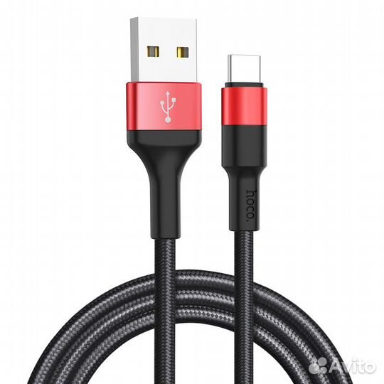 Кабель Hoco X26 Type-C 1M, 3.0А, black-red