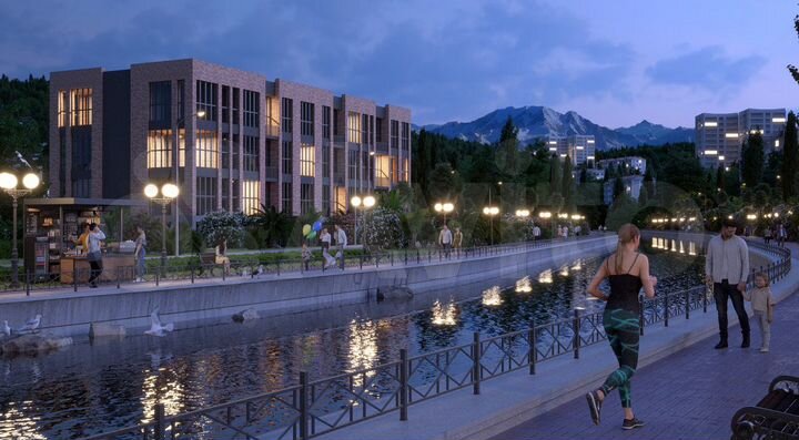 1-к. апартаменты, 44 м², 2/4 эт.