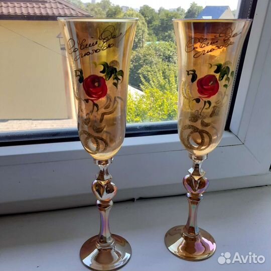 Свадебные бокалы, новые