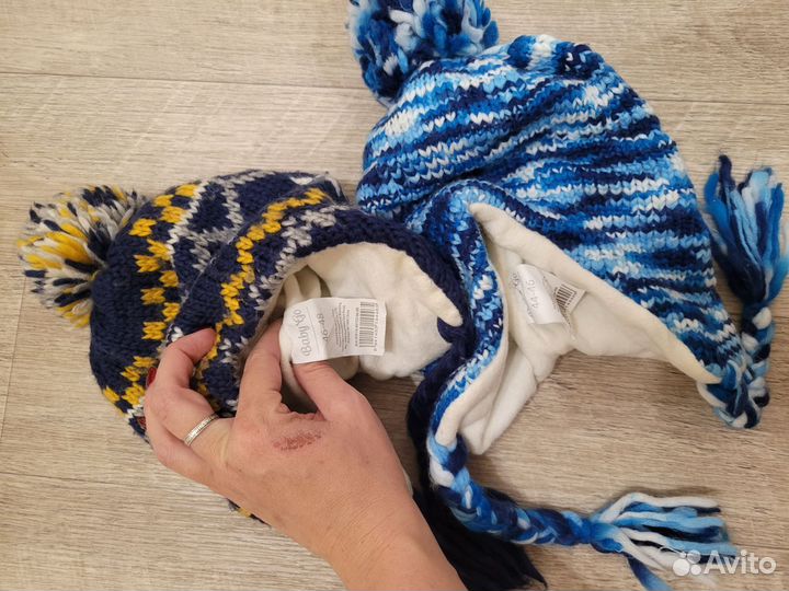 Зимняя шапка для мальчика 44 46