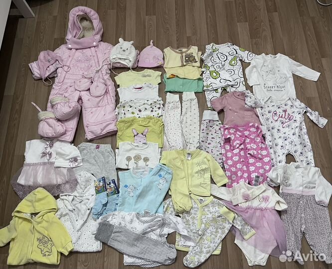 Вещи пакетом на девочку 62 68 74