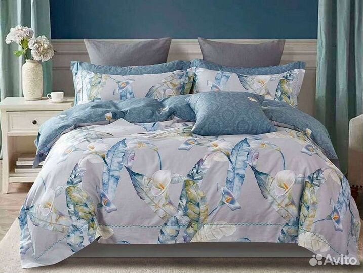 Постельное белье Asabella Евро из сатина 1404-6