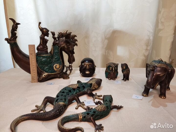 Бронзовые фигуры Индия и Индонезия