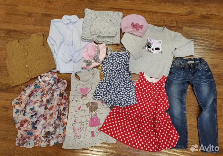 Вещи пакетом для девочки 110-122
