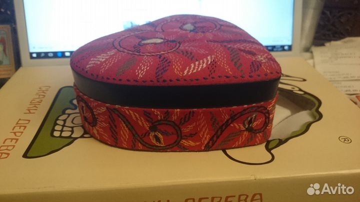 Старинная вышит портьера 30-40-х гг. СССР шкатулка