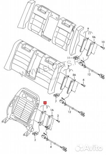 Подушка безопасности передняя левая VW Touran