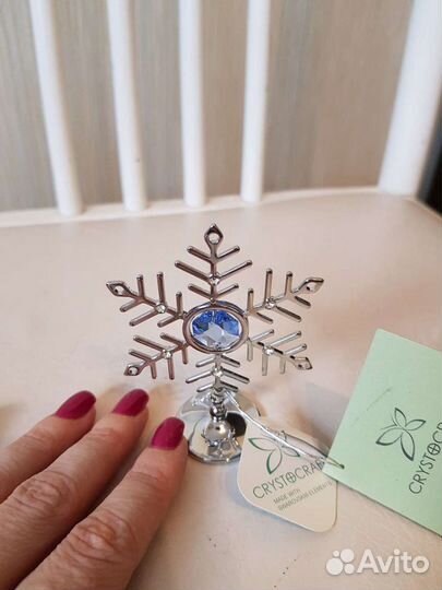 Миниатюра Swarovski Снежинка с кристаллами