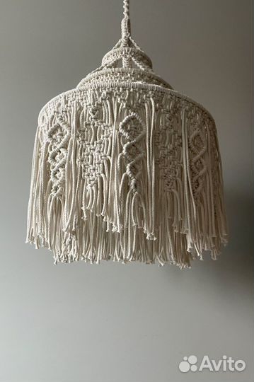 Светильник люстра макраме