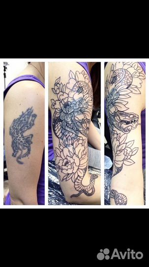 Исправление татуировок,пирсинг. Приморский район