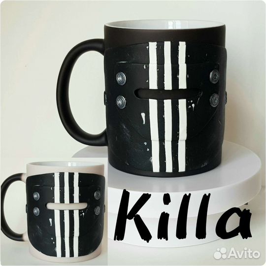 Черная кружка хамелеон Killa Escape from Tarkov