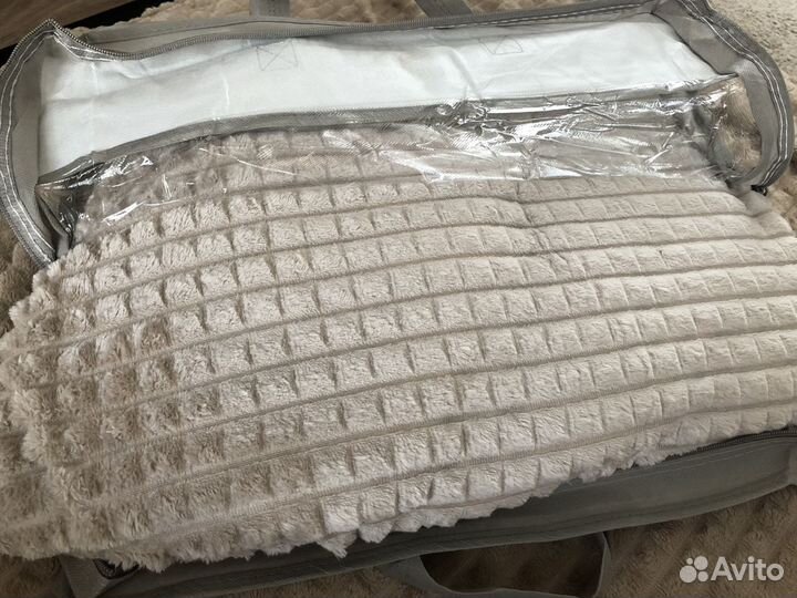 Плед покрывало 200х220 Кубик Флисовый плед