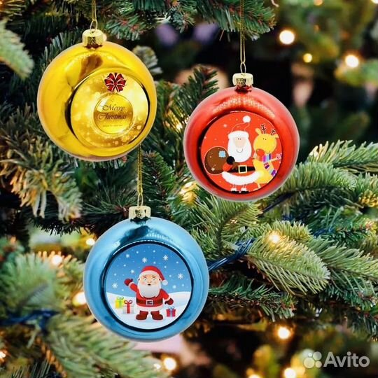 Шар с фото/ Новогодний шар с фото