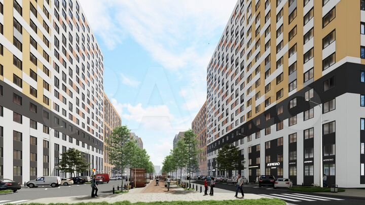 2-к. квартира, 45,1 м², 3/17 эт.