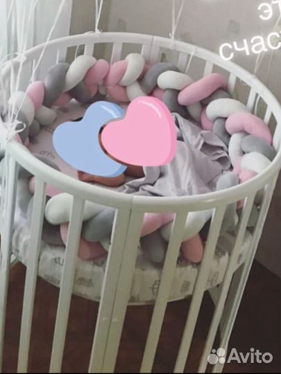 Косичка и подушки в кроватку