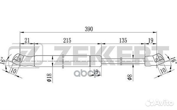 Пружина газовая капота Nissan Maxima (A33) 00