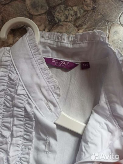 Новая белая блузка р.140
