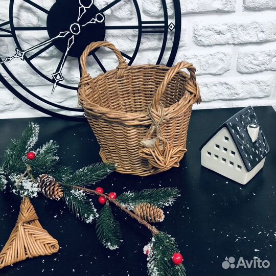 Корзина из бумажной эко-лозы