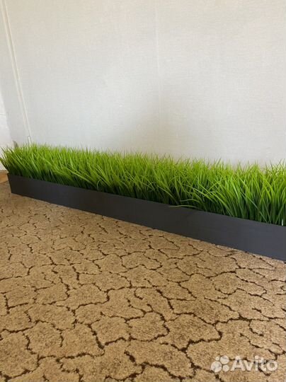 Искусственная трава осока в ящике, блок