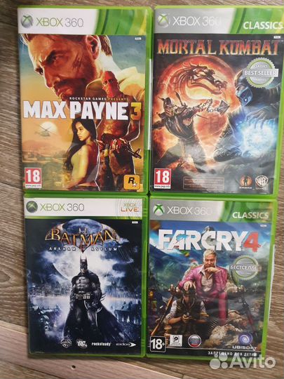 Игры на xbox 360 Mortal Kombat Farcry4 Batman