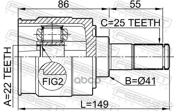 ШРУС внутренний к-кт Hyundai I30 07/ IX20 (JC)