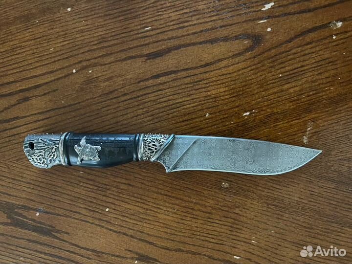 Нож «Черепаха» Северная Корона дамасская сталь