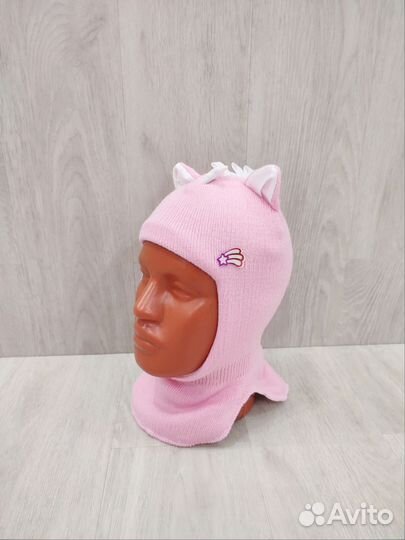 Шапка шлем зимняя для девочки