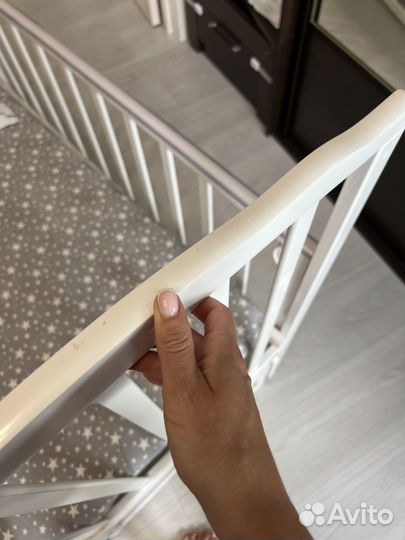 Кроватка детская новая красная звезда с матрасом