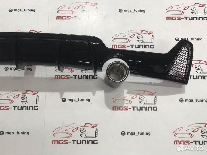 Диффузор BMW 4 F32 Глянцевый 1x1 + Карбон