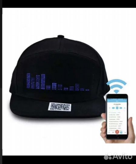 Кепка бейсболка с дисплеем Led