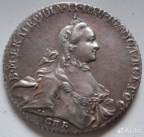 Рубль 1764 спб са AU
