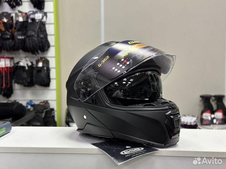 Мотошлем модуляр GSB G-362 матовый