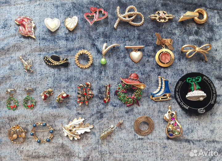 Винтажная брошь США