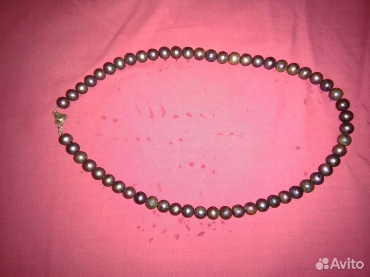 Бусы из черного жемчуга