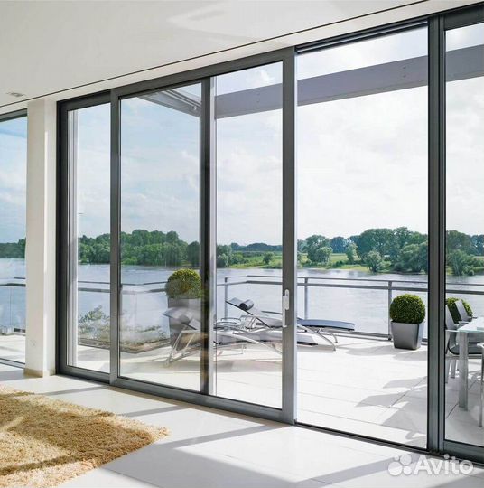 Алюминиевые окна для коттеджей, домов, балконов