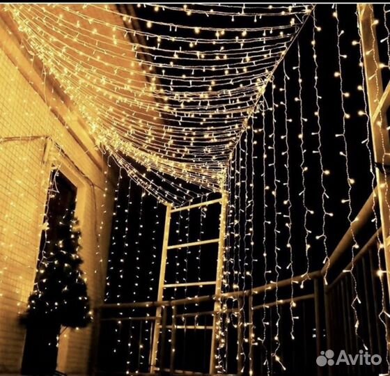 Гирлянда штора 3х2, 3х3 с пультом