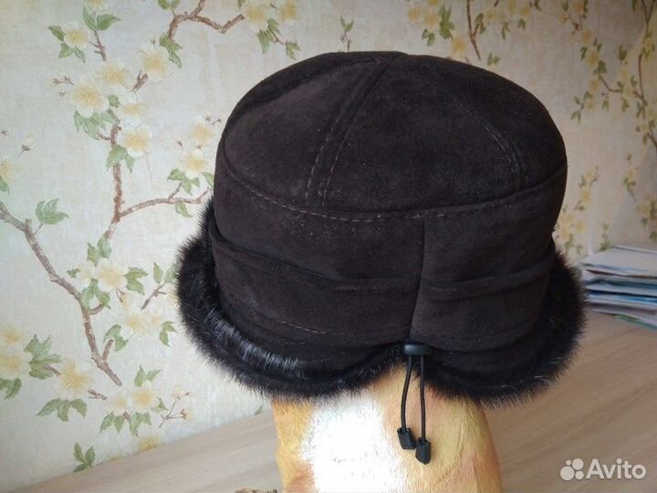 Женские береты кепки из дубленой кожи