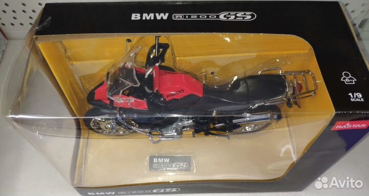Новый мотоцикл BMW Красный Rastar 1:9