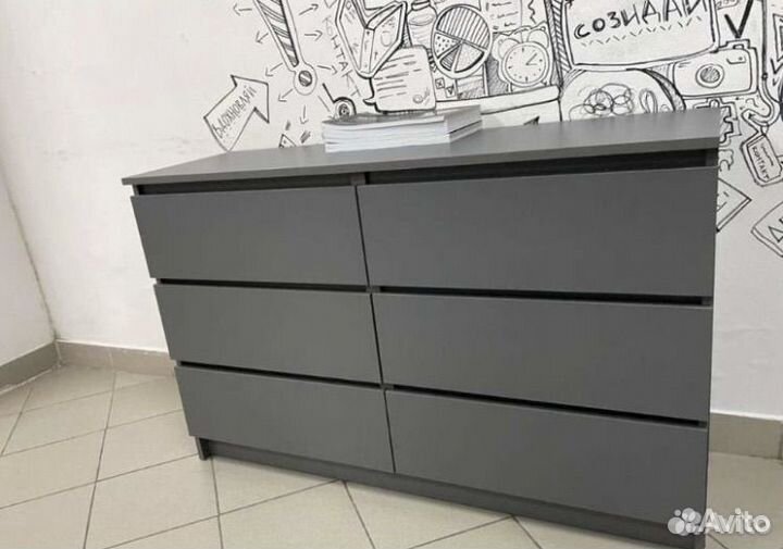 Комод IKEA мальм 6 ящиков