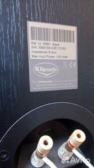 Акустика полочная Klipsch Reference IV RB61 Black