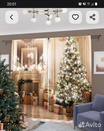 Фотошторы новогодние