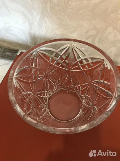 Ваза хрустальная СССР высота 14 см