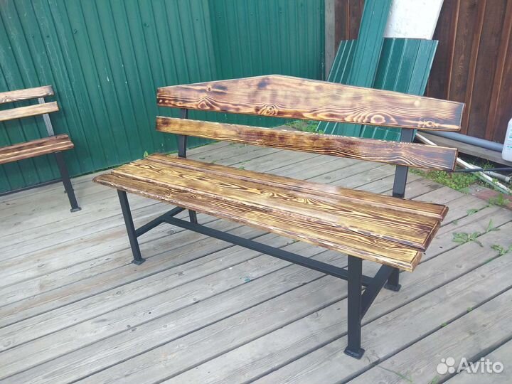 Садовые качели из дерева новые