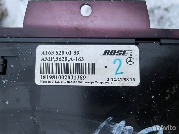 Мерседес w163 ML усилитель звука bose