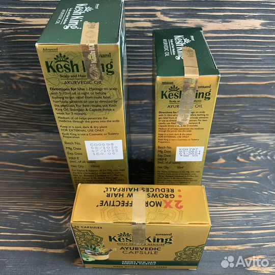 Набор для роста волос Kesh King Emami и крем Gulab