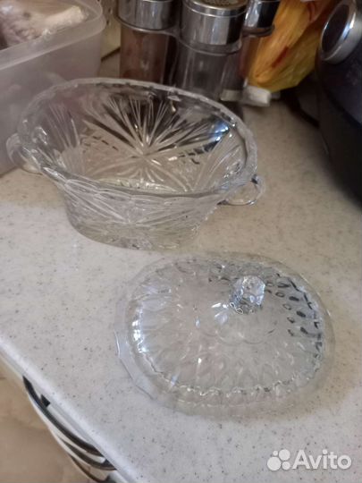 Ваза конфетница чешский хрусталь