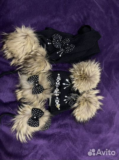 Комплект детский из натурального меха