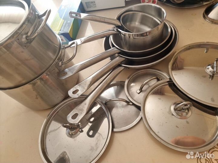 Кастрюля из нержавейки бу