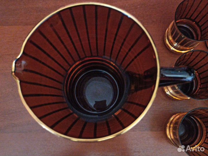 Кувшин и 6 стаканов. Богемия